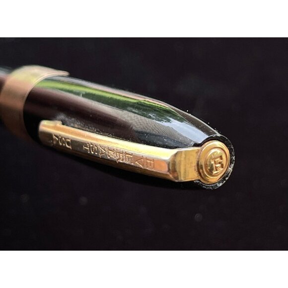 Vtg Everlast Fountain Pen with 14K Gold Plated Nib Black Body Writing Instrument - Picture 5 of 5